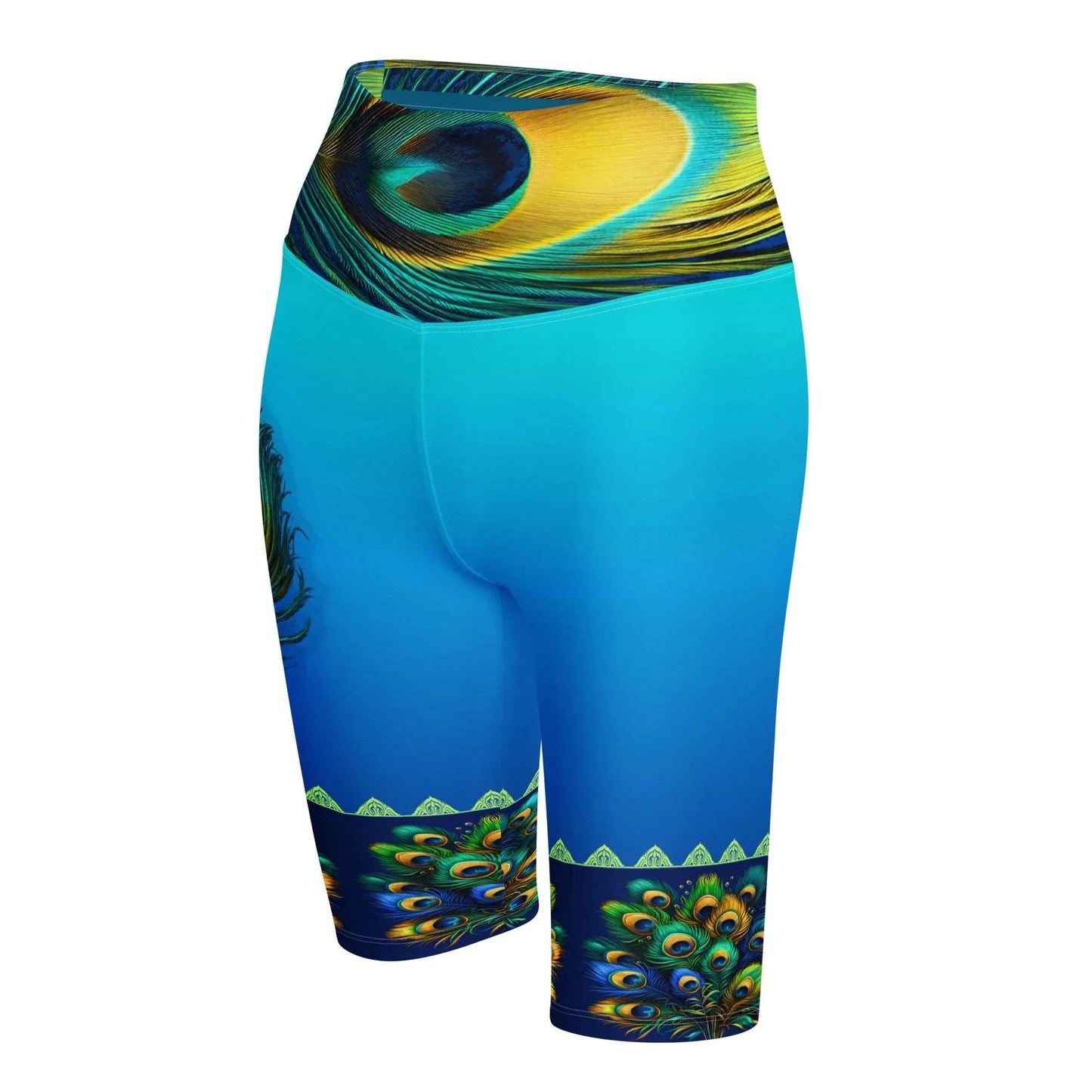 Kavina - Plus Athlo Yoga Long Shorts sustainable fashion athleisure includes plus size activewear yoga clothes unique flare leggings shorts dresses one pieces travel wear for ladies