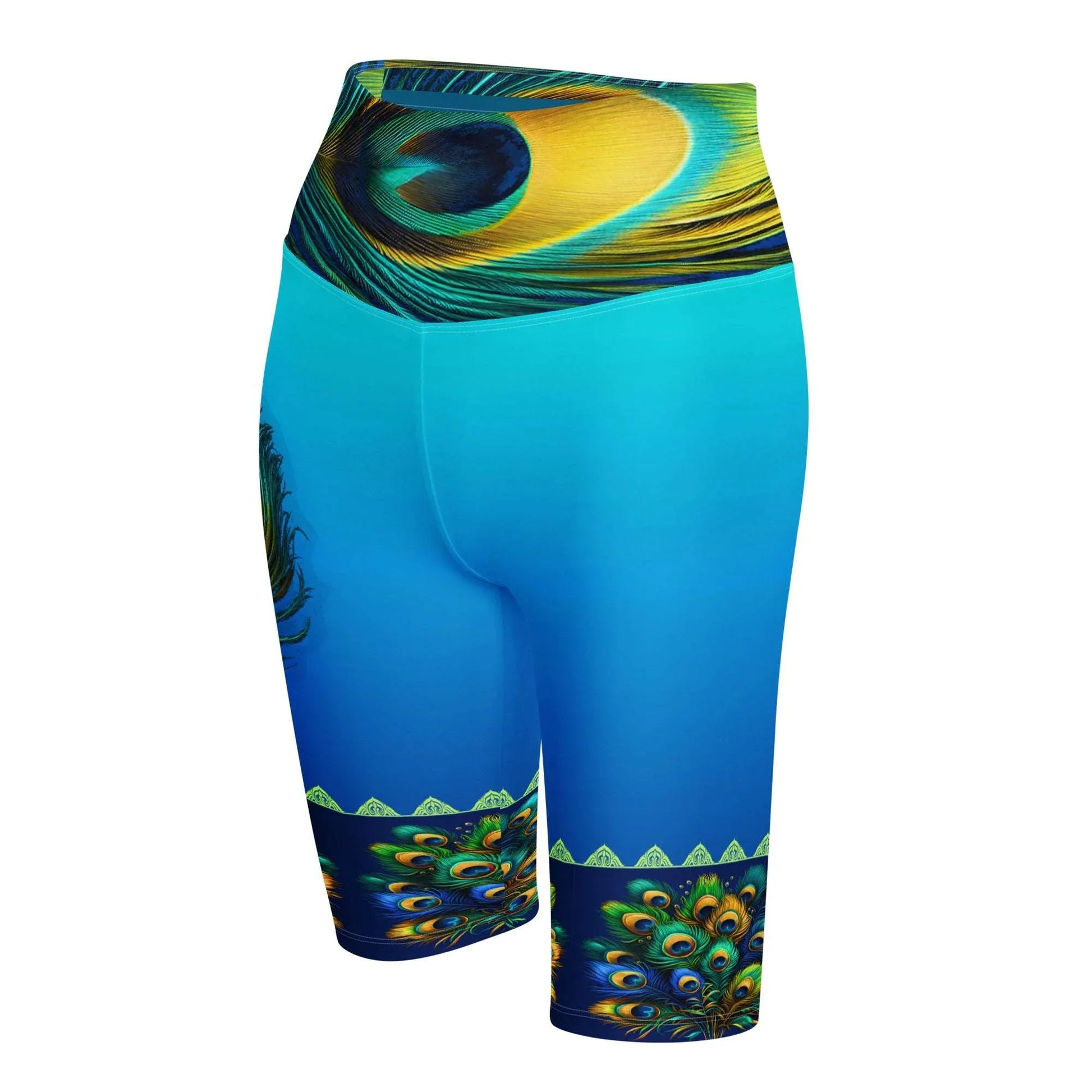 Kavina - Plus Athlo Yoga Long Shorts sustainable fashion athleisure includes plus size activewear yoga clothes unique flare leggings shorts dresses one pieces travel wear for ladies