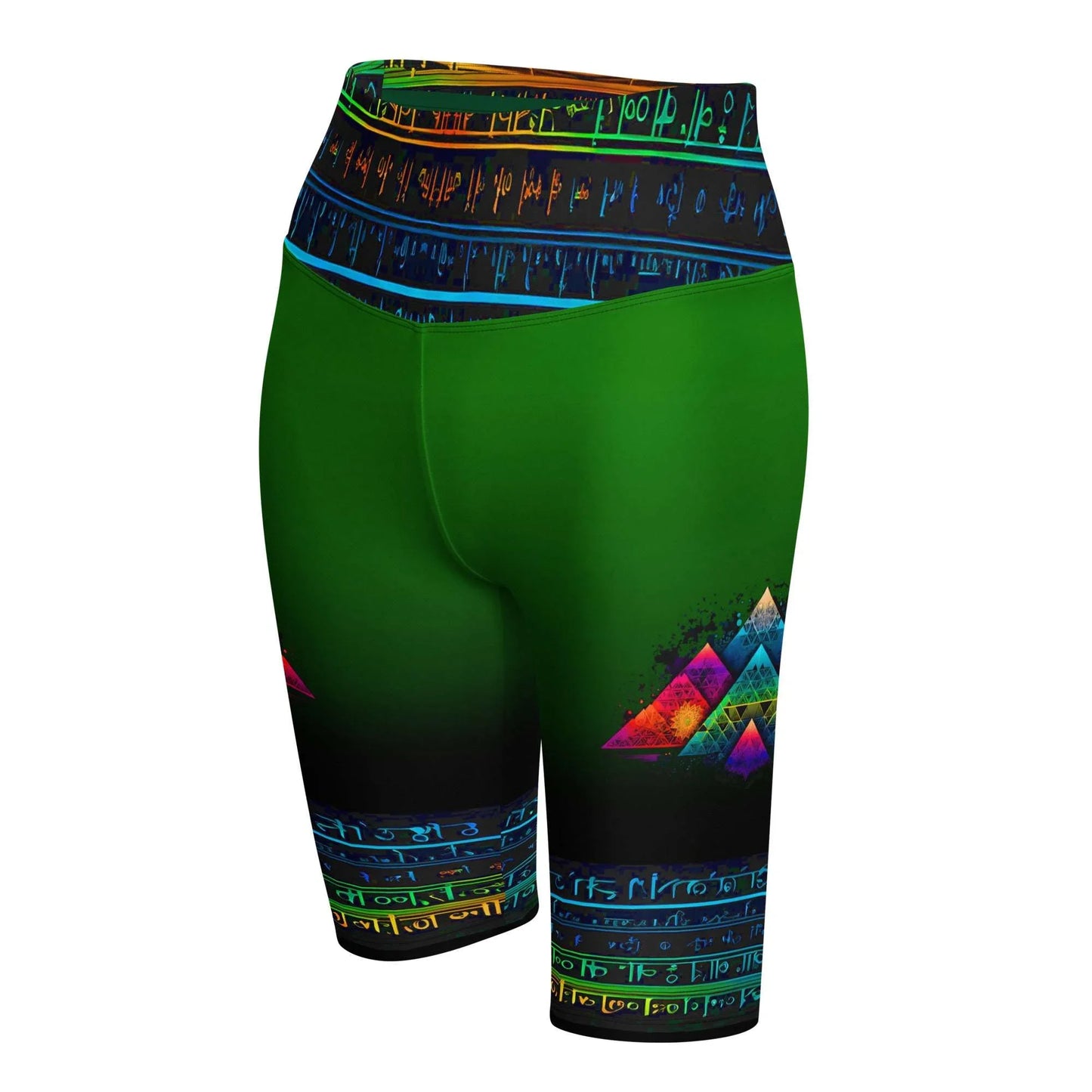 Arez - Plus Athlo Yoga Long Shorts sustainable fashion athleisure includes plus size activewear yoga clothes unique flare leggings shorts dresses one pieces travel wear for ladies