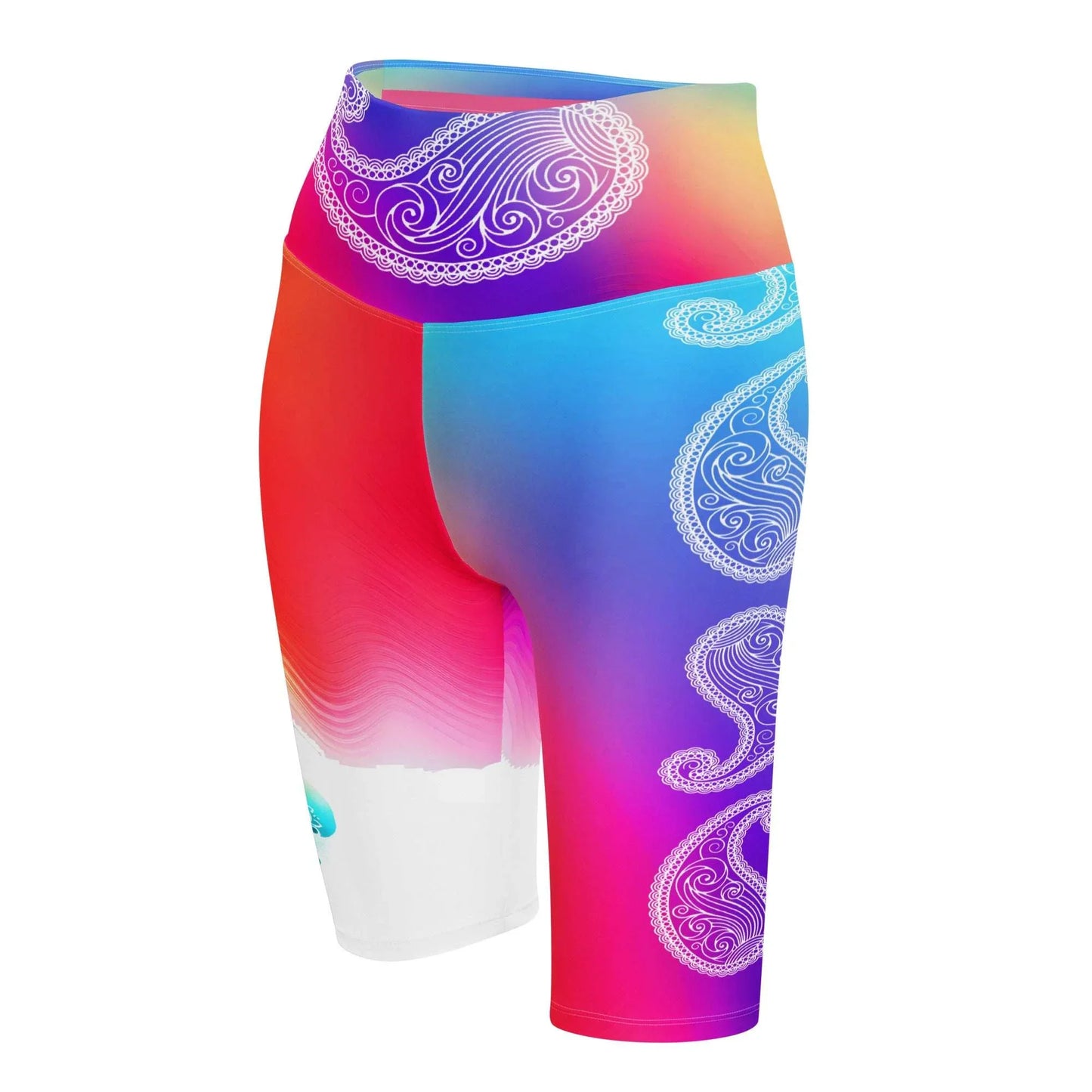 Girisha - Plus Athlo Yoga Long Shorts sustainable fashion athleisure includes plus size activewear yoga clothes unique flare leggings shorts dresses one pieces travel wear for ladies
