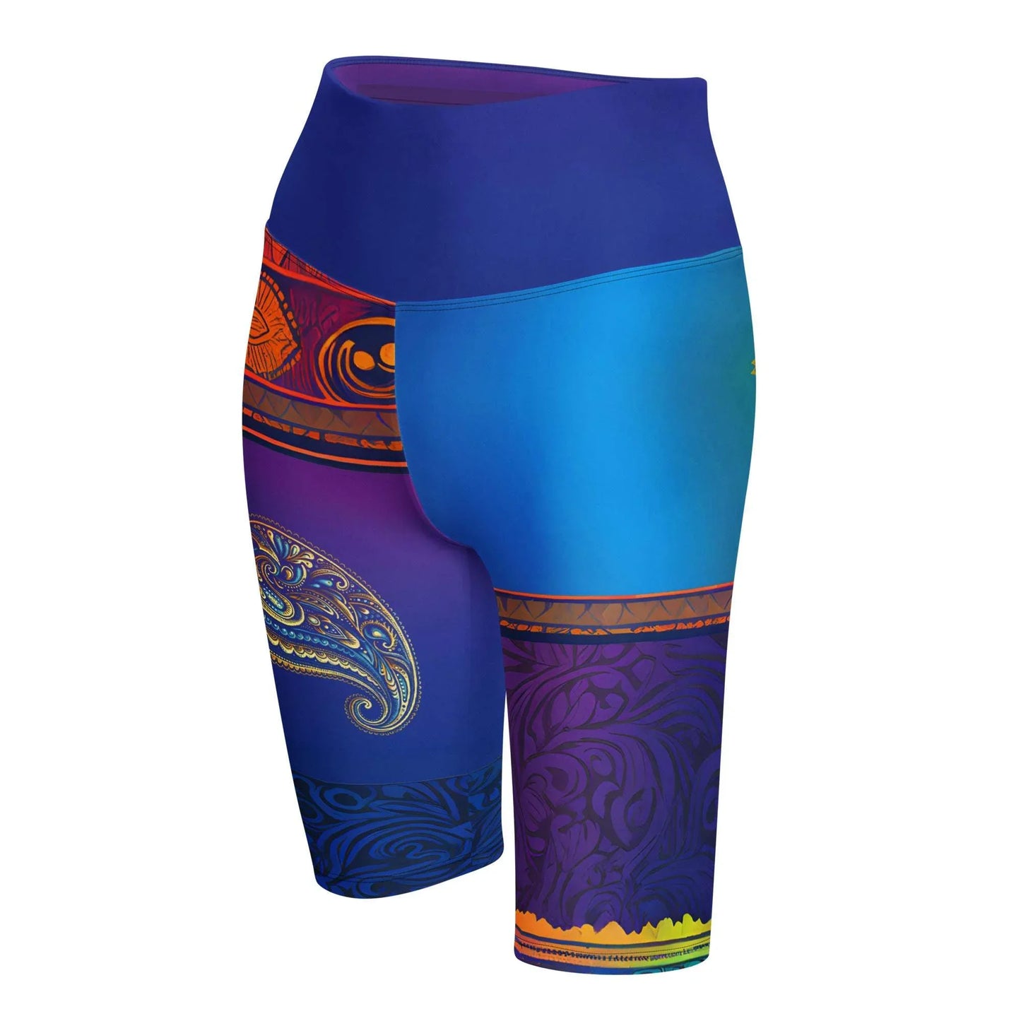 Suli - Plus Athlo Yoga Long Shorts sustainable fashion athleisure includes plus size activewear yoga clothes unique flare leggings shorts dresses one pieces travel wear for ladies