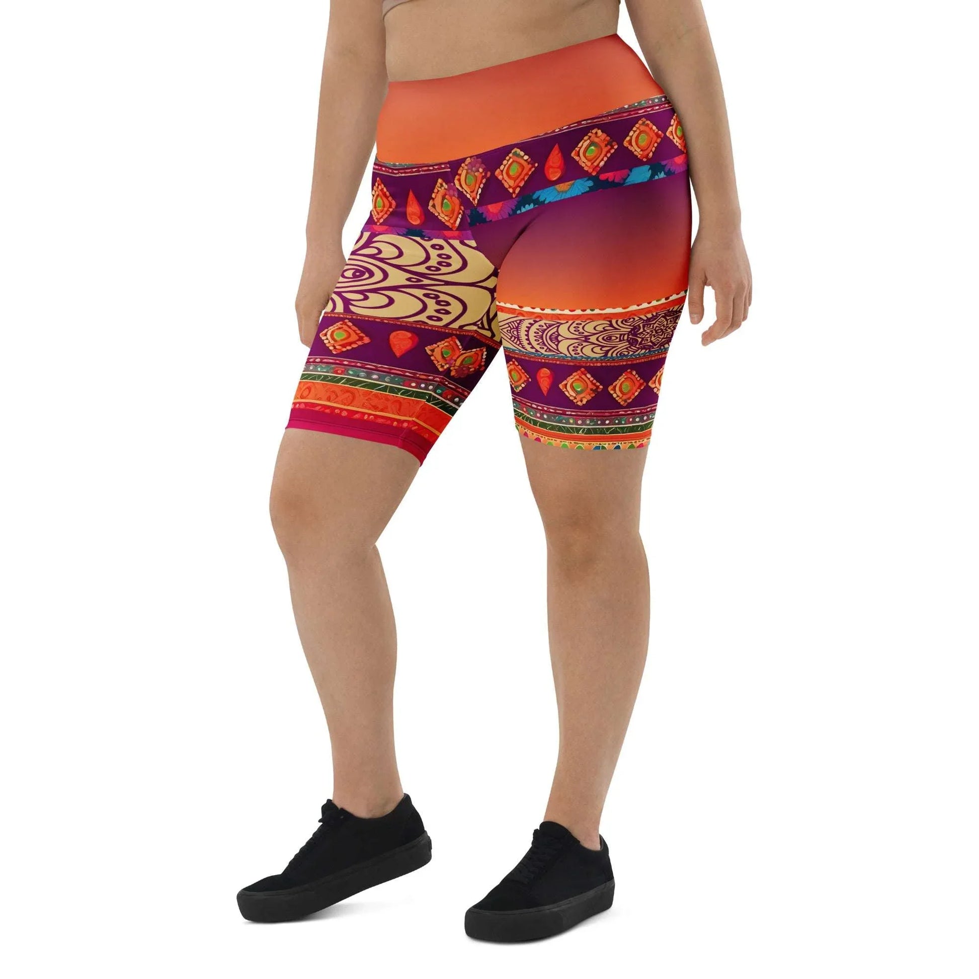 Talla - Plus Athlo Yoga Long Shorts sustainable fashion athleisure includes plus size activewear yoga clothes unique flare leggings shorts dresses one pieces travel wear for ladies