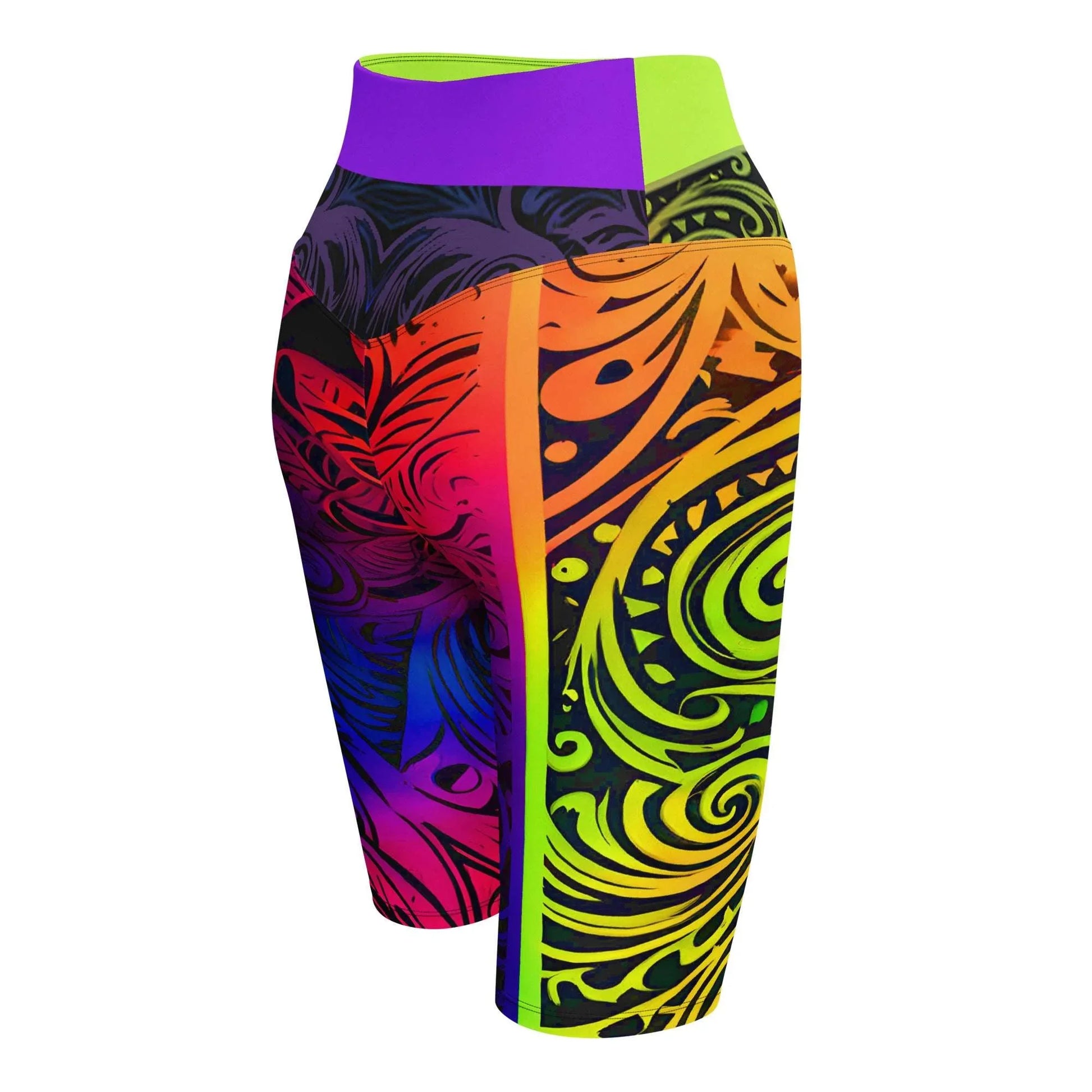 Imaya - Plus Athlo Yoga Long Shorts sustainable fashion athleisure includes plus size activewear yoga clothes unique flare leggings shorts dresses one pieces travel wear for ladies