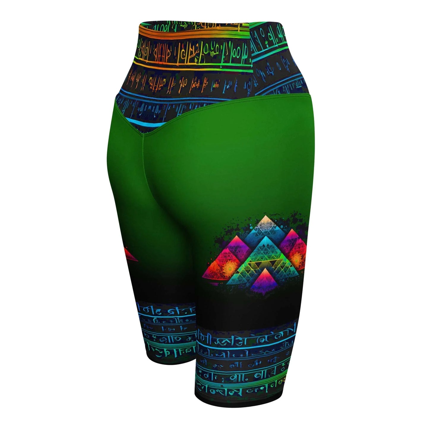 Arez - Plus Athlo Yoga Long Shorts sustainable fashion athleisure includes plus size activewear yoga clothes unique flare leggings shorts dresses one pieces travel wear for ladies