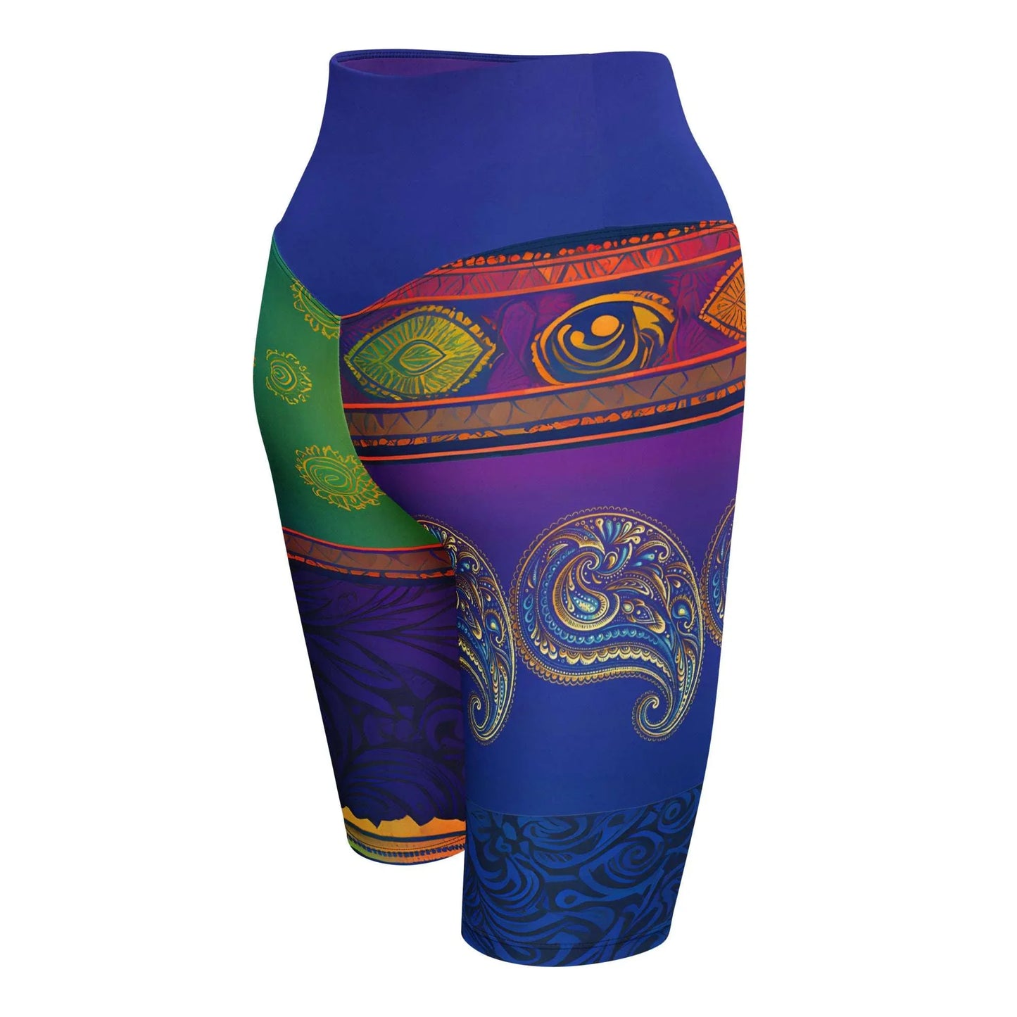 Suli - Plus Athlo Yoga Long Shorts sustainable fashion athleisure includes plus size activewear yoga clothes unique flare leggings shorts dresses one pieces travel wear for ladies