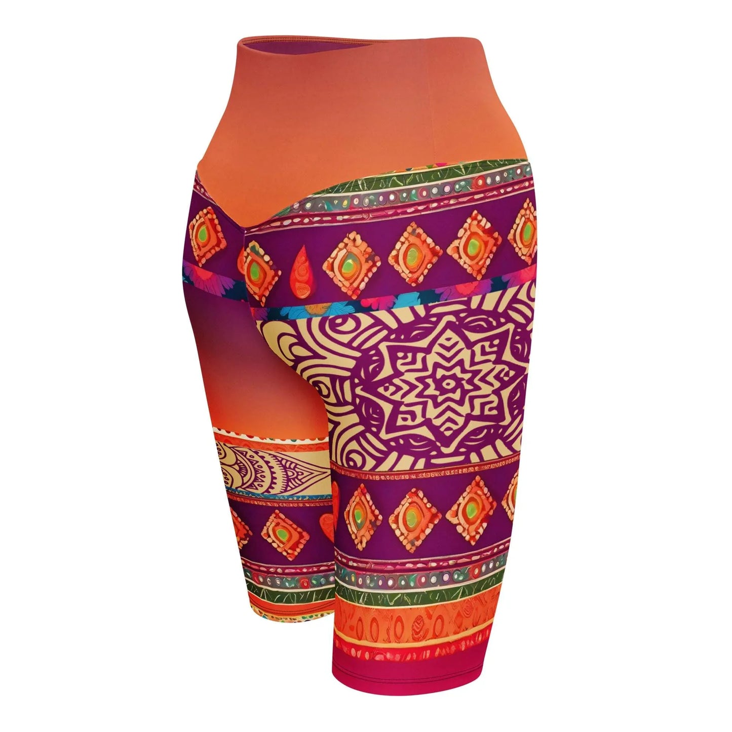 Talla - Plus Athlo Yoga Long Shorts sustainable fashion athleisure includes plus size activewear yoga clothes unique flare leggings shorts dresses one pieces travel wear for ladies