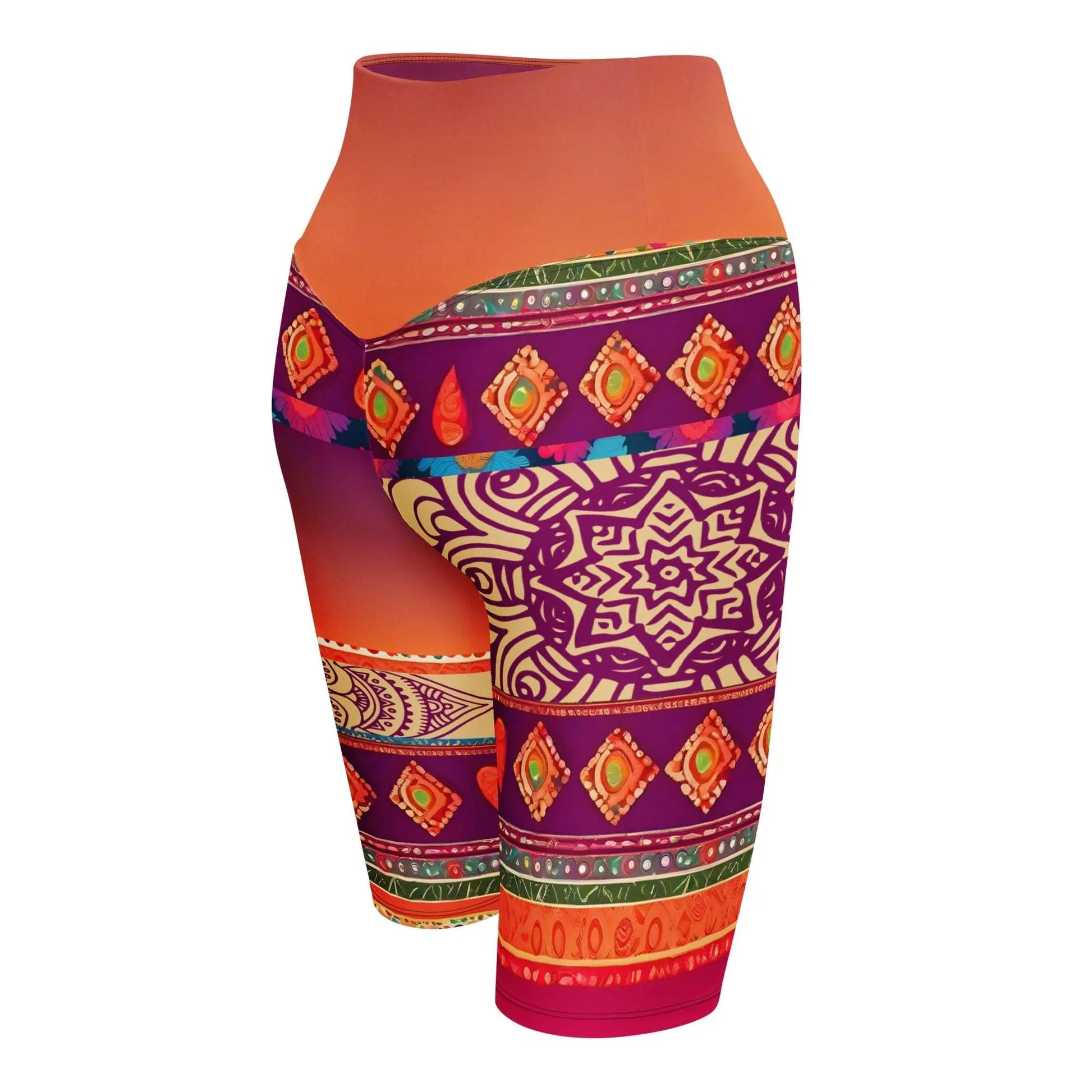 Talla - Plus Athlo Yoga Long Shorts sustainable fashion athleisure includes plus size activewear yoga clothes unique flare leggings shorts dresses one pieces travel wear for ladies