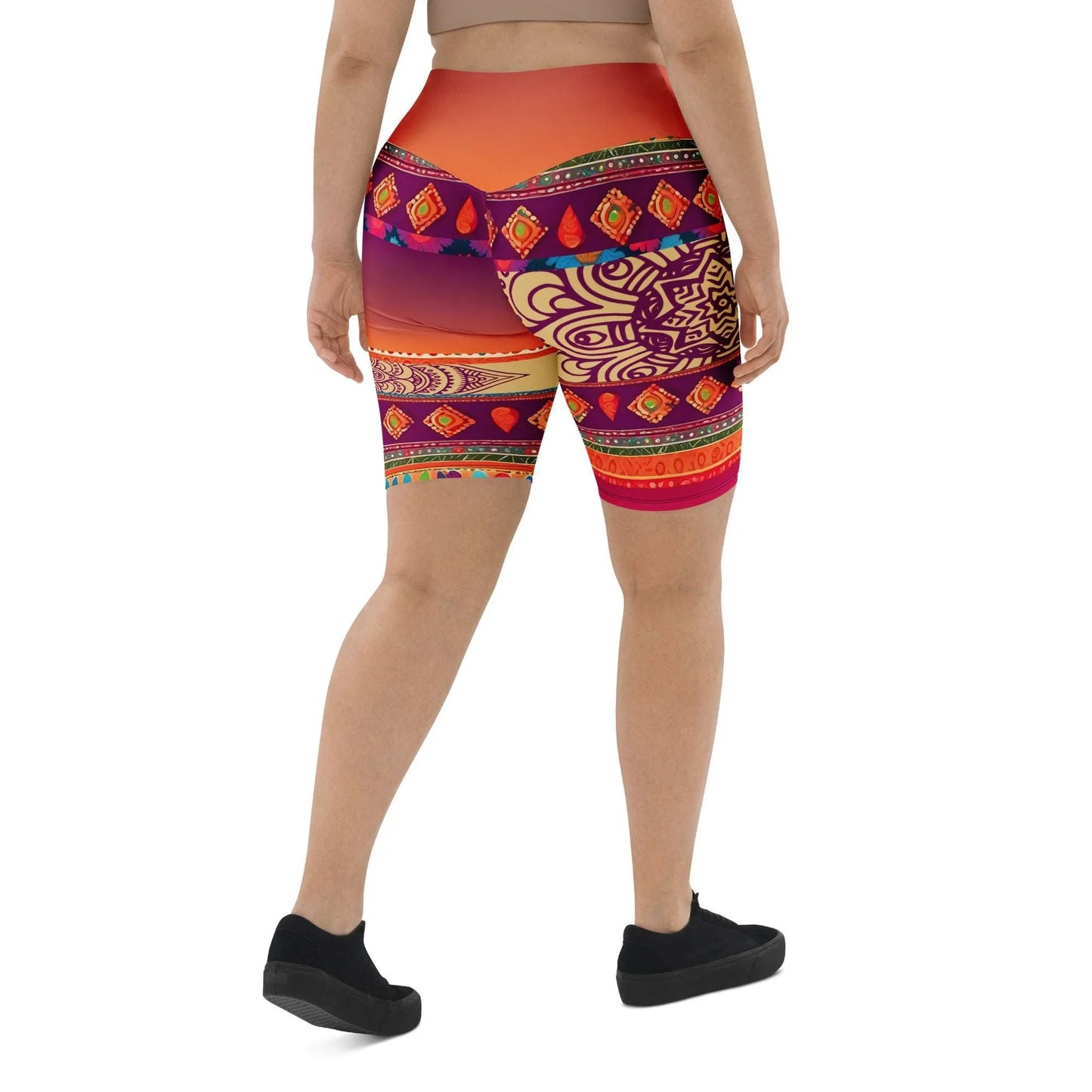 Talla - Plus Athlo Yoga Long Shorts sustainable fashion athleisure includes plus size activewear yoga clothes unique flare leggings shorts dresses one pieces travel wear for ladies