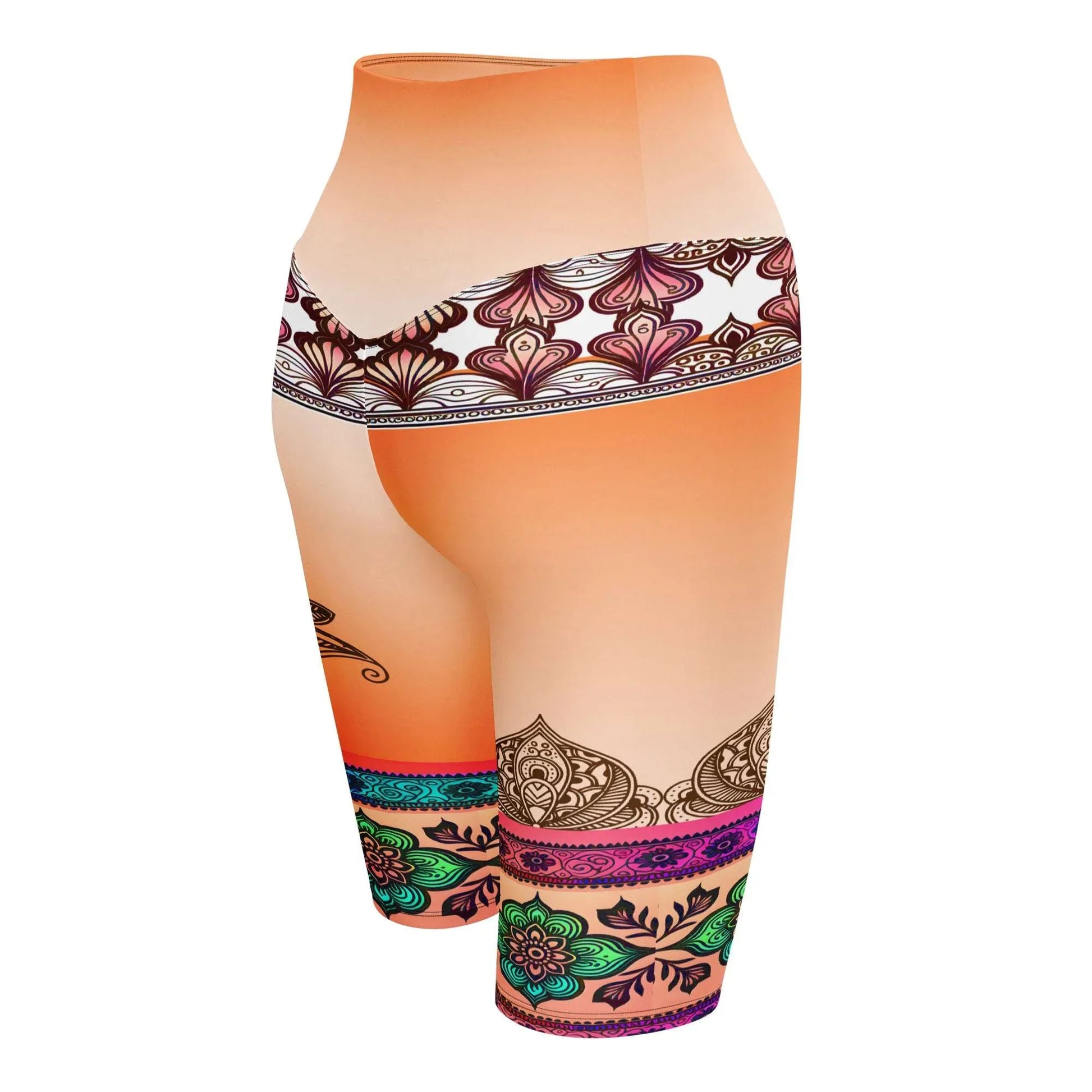 Zai - Plus Athlo Yoga Long Shorts sustainable fashion athleisure includes plus size activewear yoga clothes unique flare leggings shorts dresses one pieces travel wear for ladies