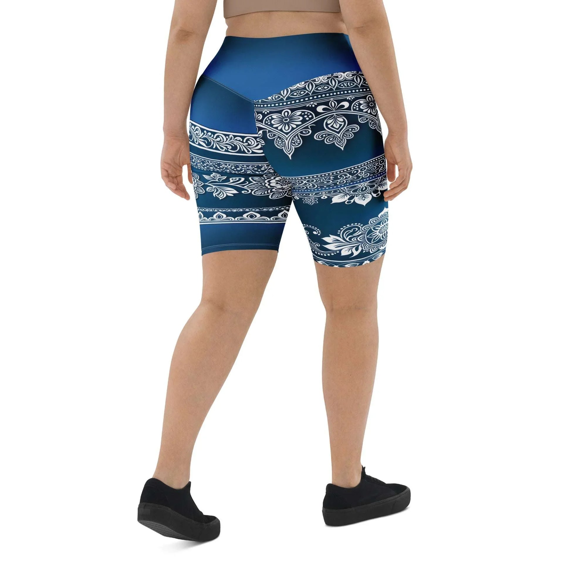 Temar Henna - Plus Athlo Yoga Long Shorts sustainable fashion athleisure includes plus size activewear yoga clothes unique flare leggings shorts dresses one pieces travel wear for ladies