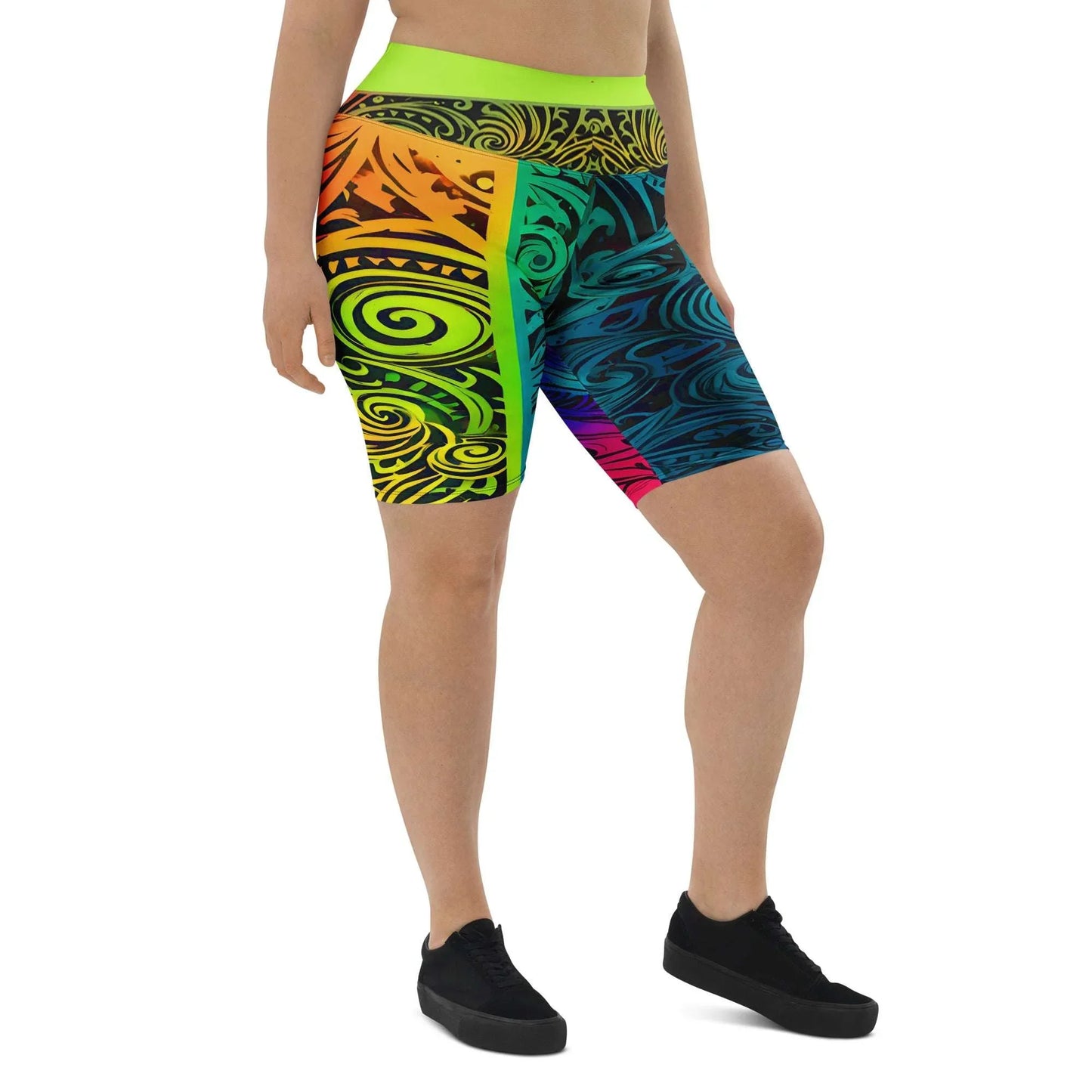 Imaya - Plus Athlo Yoga Long Shorts sustainable fashion athleisure includes plus size activewear yoga clothes unique flare leggings shorts dresses one pieces travel wear for ladies