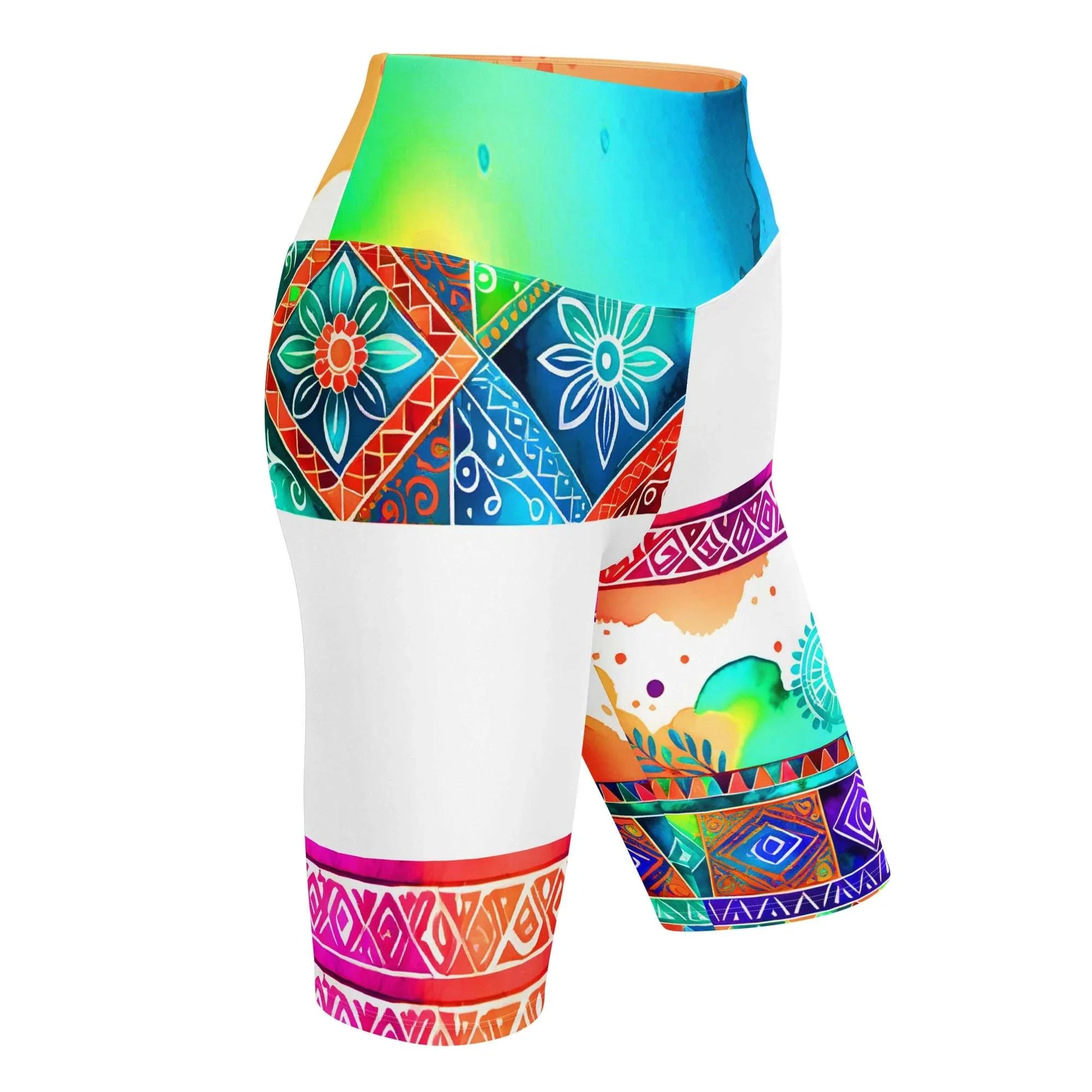 Chellam - Athlo Yoga Long Shorts sustainable fashion athleisure includes plus size activewear yoga clothes unique flare leggings shorts dresses one pieces travel wear for ladies