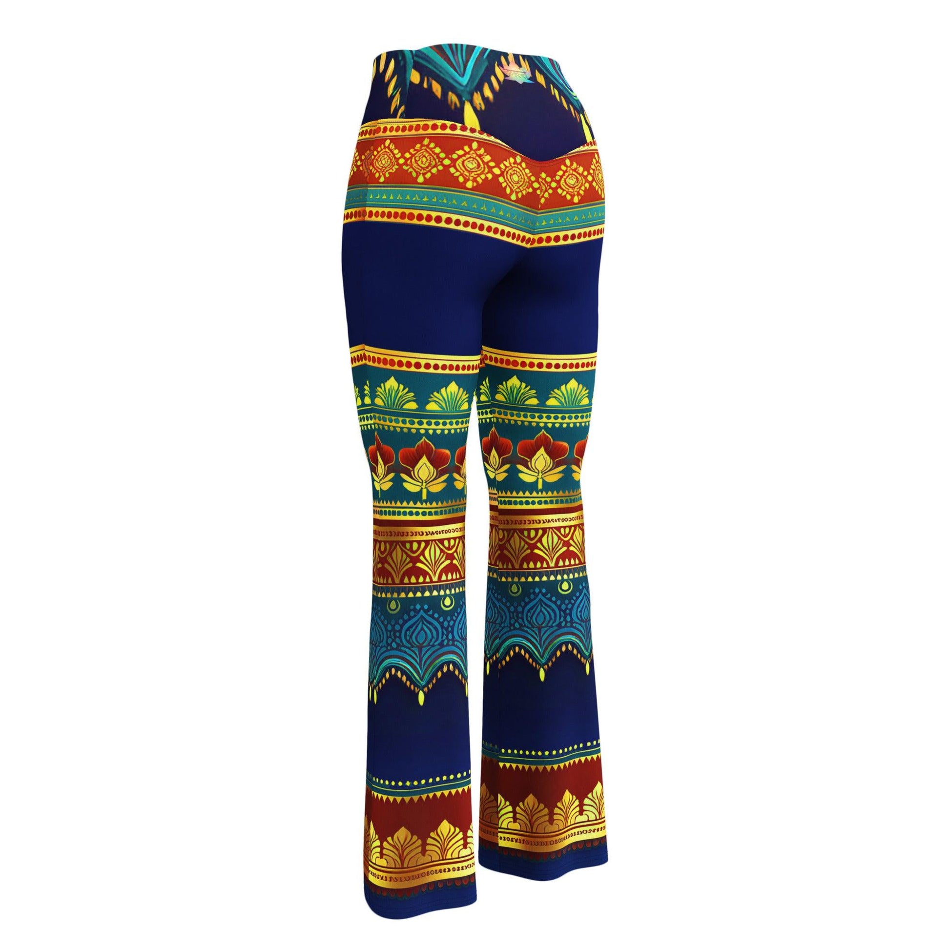 Perani Sari - Athlo Bell Leggings sustainable fashion athleisure includes plus size activewear yoga clothes unique flare leggings shorts dresses one pieces travel wear for ladies