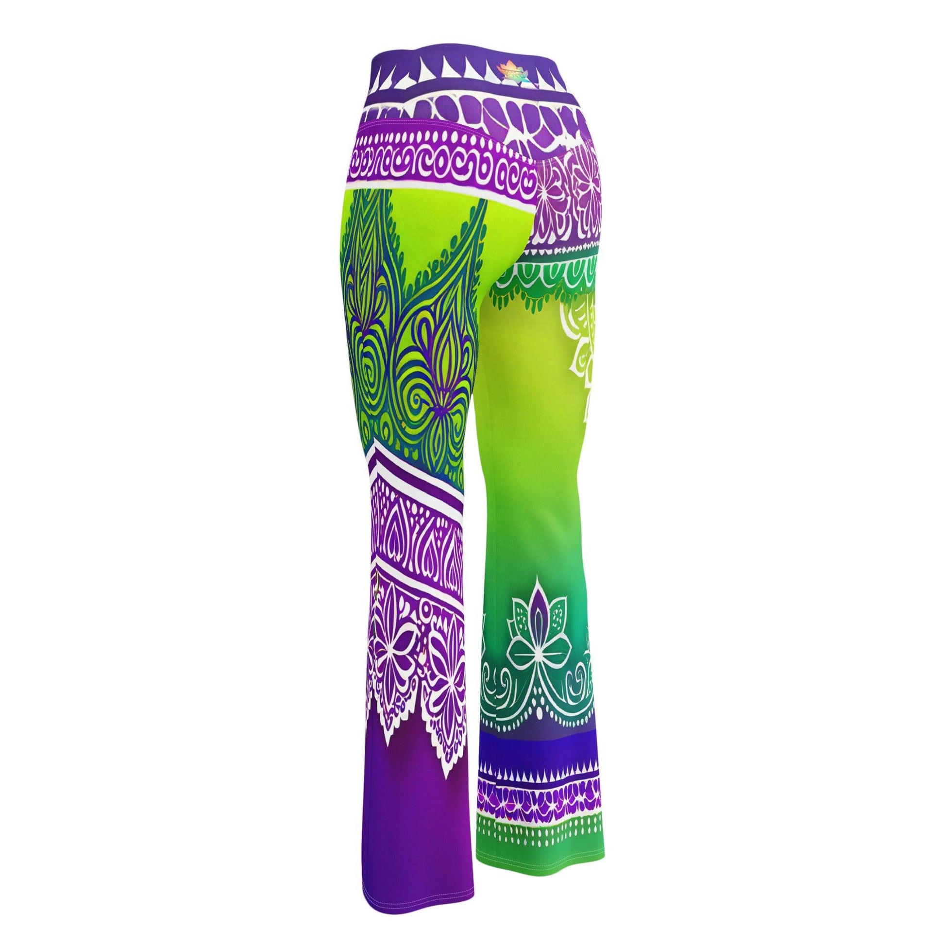 Evani Henna - Plus Athlo Bell Leggings sustainable fashion athleisure includes plus size activewear yoga clothes unique flare leggings shorts dresses one pieces travel wear for ladies