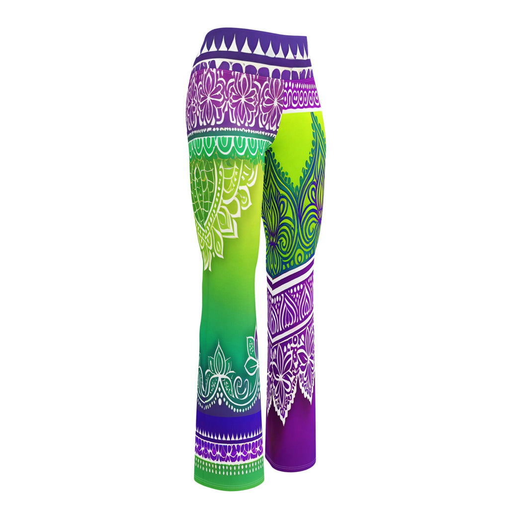 Evani Henna - Athlo Bell Leggings sustainable fashion athleisure includes plus size activewear yoga clothes unique flare leggings shorts dresses one pieces travel wear for ladies