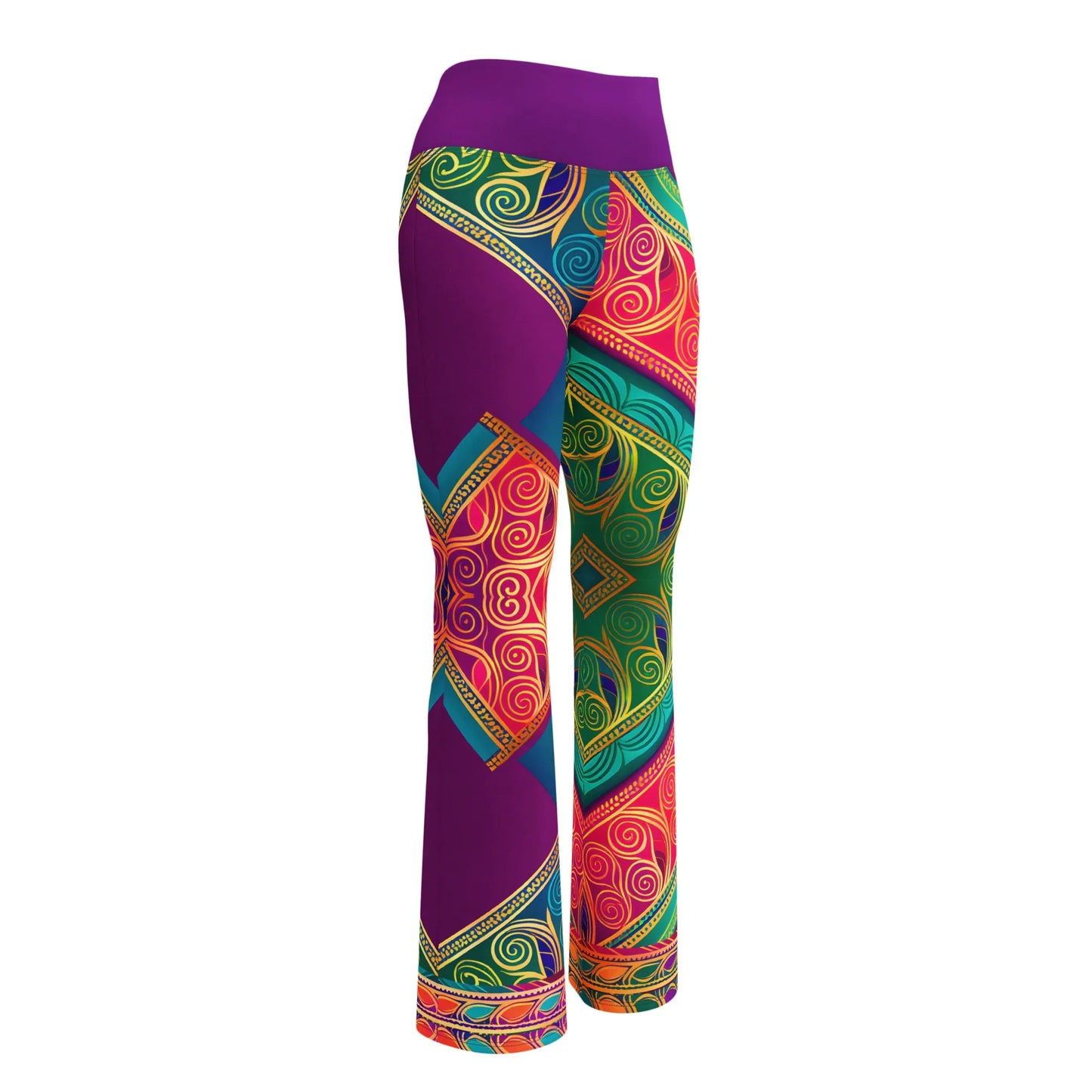 Kasani Sari - Plus Athlo Bell Leggings sustainable fashion athleisure includes plus size activewear yoga clothes unique flare leggings shorts dresses one pieces travel wear for ladies