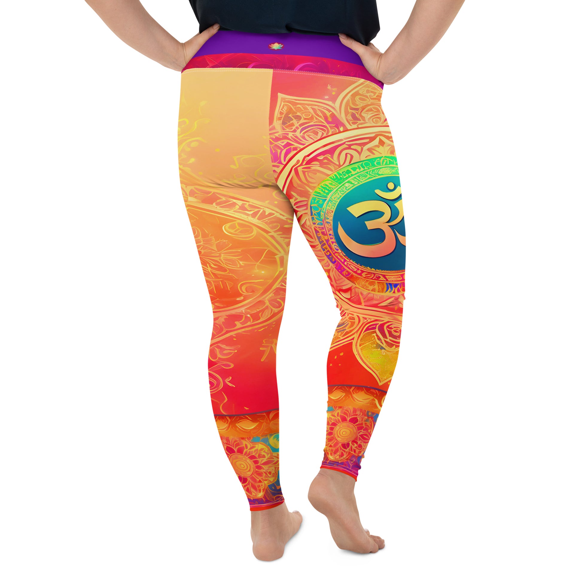 Srinithi - Plus Athlo Yoga Leggings best workout and yoga pants for women plus size affordable sustainable recycled unique cool funky leggings by Namaste Fashion