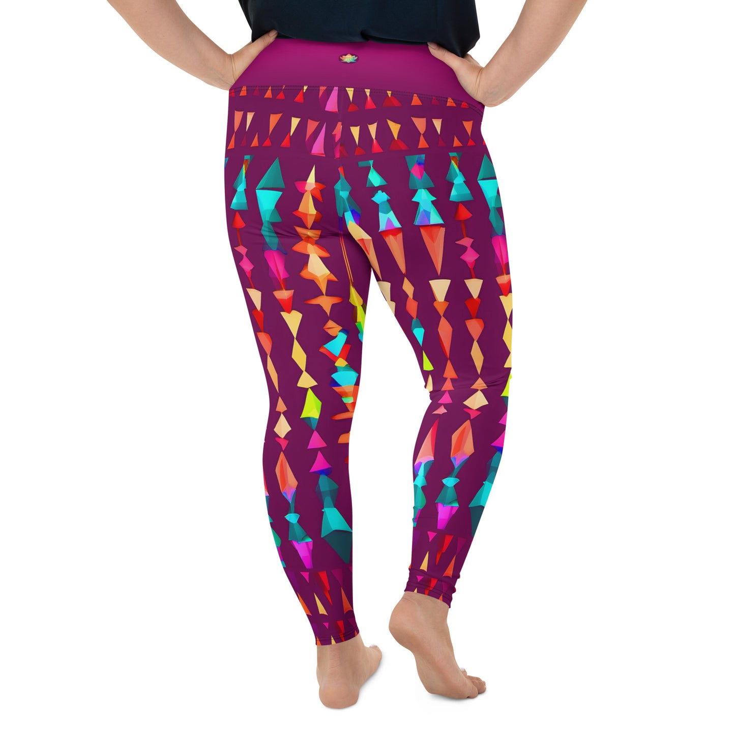 Yuva - Plus Athlo Yoga Leggings best workout and yoga pants for women plus size affordable sustainable recycled unique cool funky leggings by Namaste Fashion