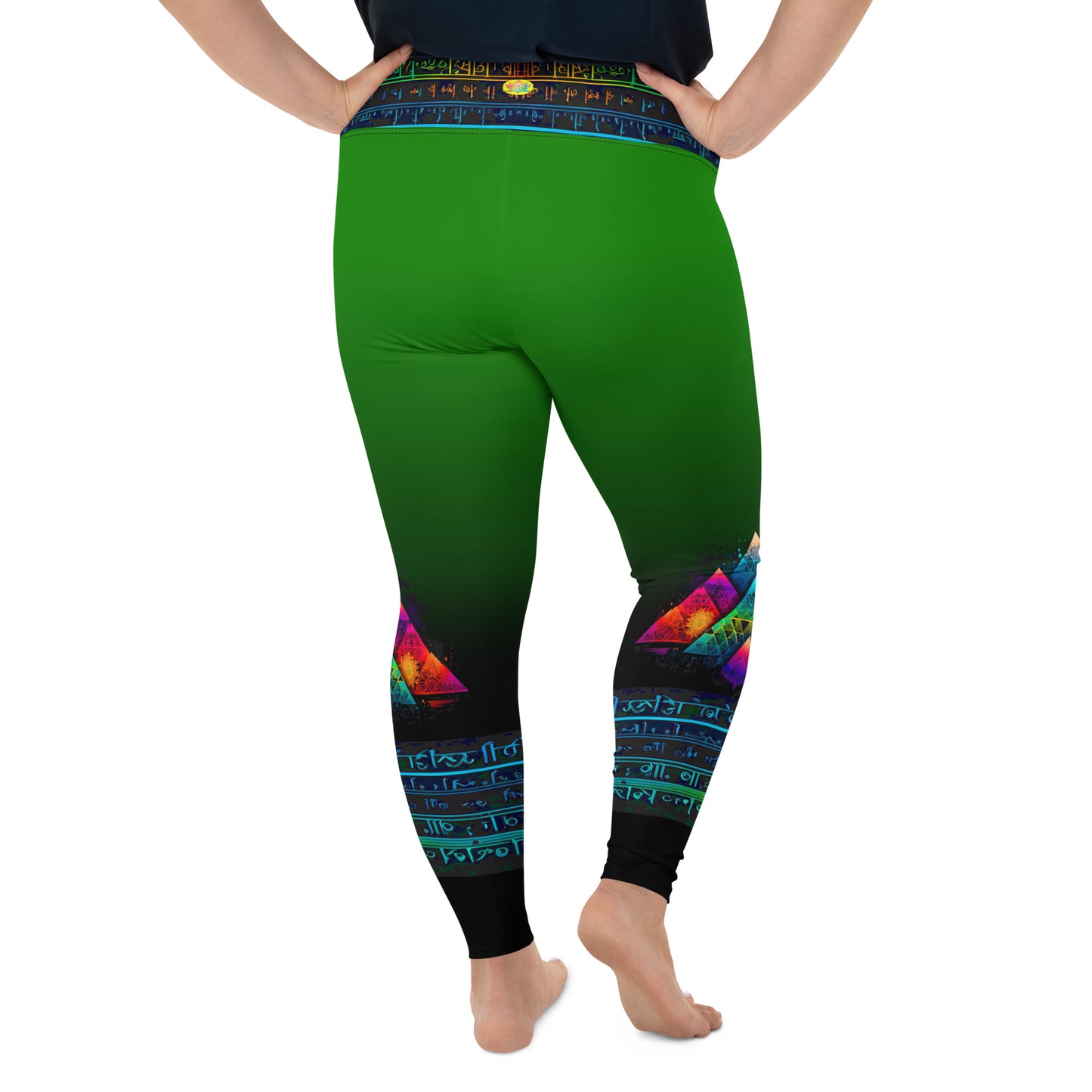 Arez - Plus Athlo Yoga Leggings best workout and yoga pants for women plus size affordable sustainable recycled unique cool funky leggings by Namaste Fashion