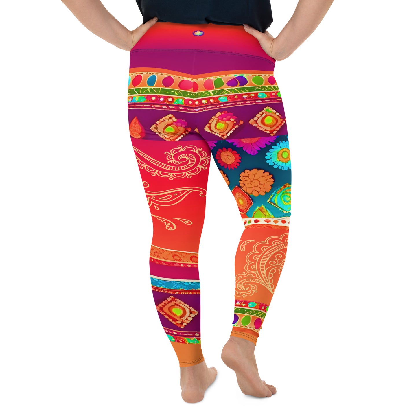 Talla - Plus Athlo Yoga Leggings best workout and yoga pants for women plus size affordable sustainable recycled unique cool funky leggings by Namaste Fashion