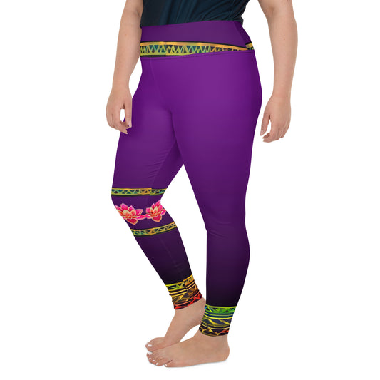 Rema - Plus Athlo Yoga Leggings best workout and yoga pants for women plus size affordable sustainable recycled unique cool funky leggings by Namaste Fashion