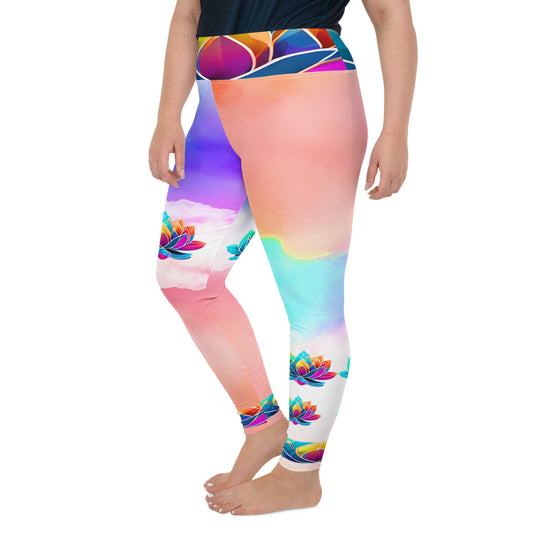 Bilwa - Plus Athlo Yoga Leggings best workout and yoga pants for women plus size affordable sustainable recycled unique cool funky leggings by Namaste Fashion