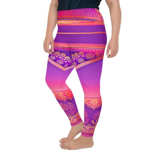 Ronish - Plus Athlo Yoga Leggings best workout and yoga pants for women plus size affordable sustainable recycled unique cool funky leggings by Namaste Fashion