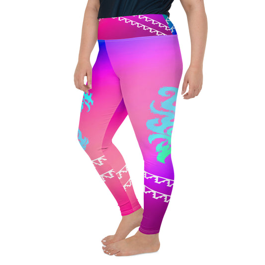 Eleina - Plus Athlo Yoga Leggings best workout and yoga pants for women plus size affordable sustainable recycled unique cool funky leggings by Namaste Fashion