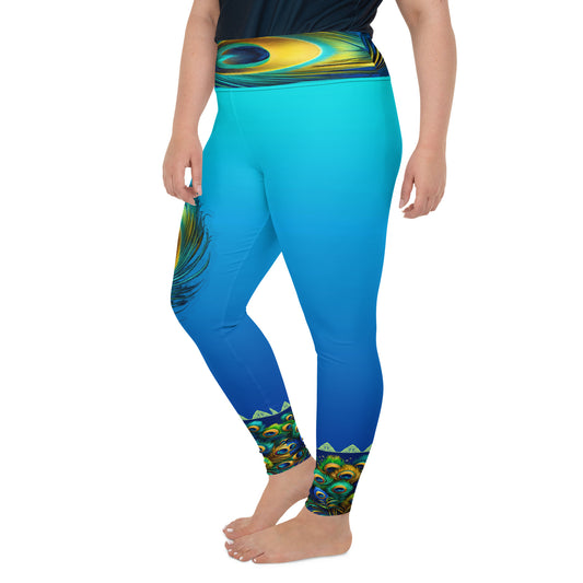 Kavina - Plus Athlo Yoga Leggings best workout and yoga pants for women plus size affordable sustainable recycled unique cool funky leggings by Namaste Fashion