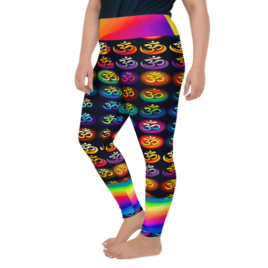 Lilani - Plus Athlo Yoga Leggings best workout and yoga pants for women plus size affordable sustainable recycled unique cool funky leggings by Namaste Fashion