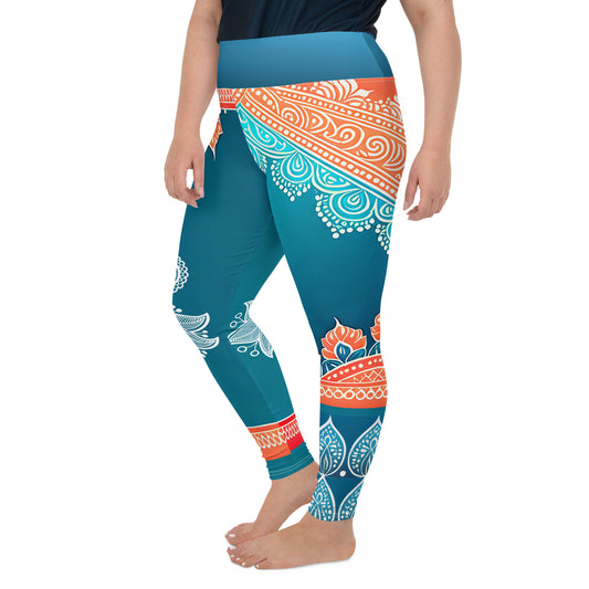 Arsha - Plus Athlo Yoga Leggings best workout and yoga pants for women plus size affordable sustainable recycled unique cool funky leggings by Namaste Fashion