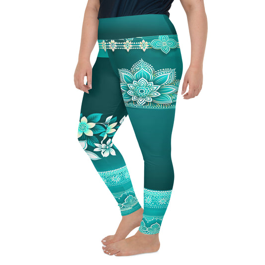 Heeya - Plus Athlo Yoga Leggings best workout and yoga pants for women plus size affordable sustainable recycled unique cool funky leggings by Namaste Fashion