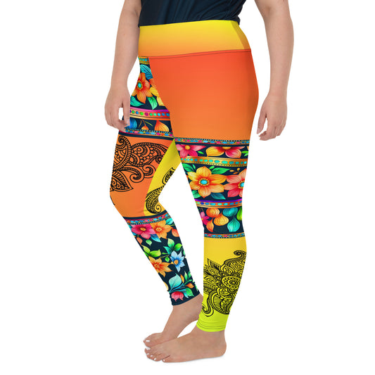 Lexani - Plus Athlo Yoga Leggings best workout and yoga pants for women plus size affordable sustainable recycled unique cool funky leggings by Namaste Fashion