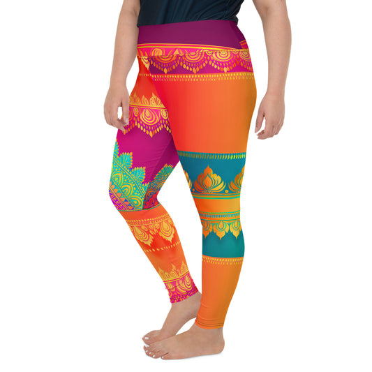 Aijya - Plus Athlo Yoga Leggings best workout and yoga pants for women plus size affordable sustainable recycled unique cool funky leggings by Namaste Fashion