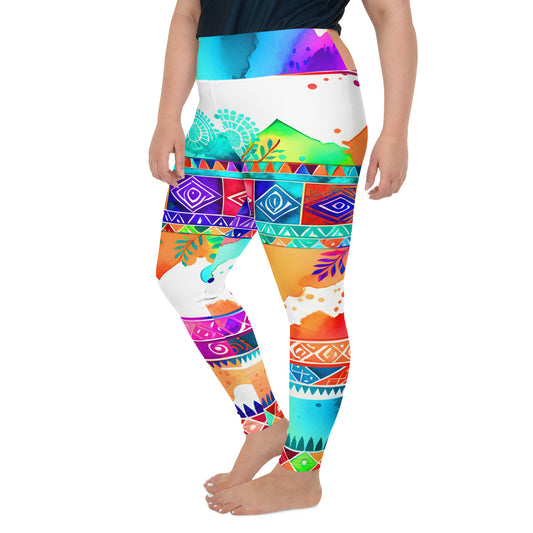 Chellam - Plus Athlo Yoga Leggings best workout and yoga pants for women plus size affordable sustainable recycled unique cool funky leggings by Namaste Fashion