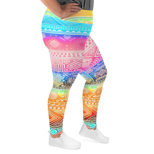 Deshan - Plus Athlo Yoga Leggings best workout and yoga pants for women plus size affordable sustainable recycled unique cool funky leggings by Namaste Fashion