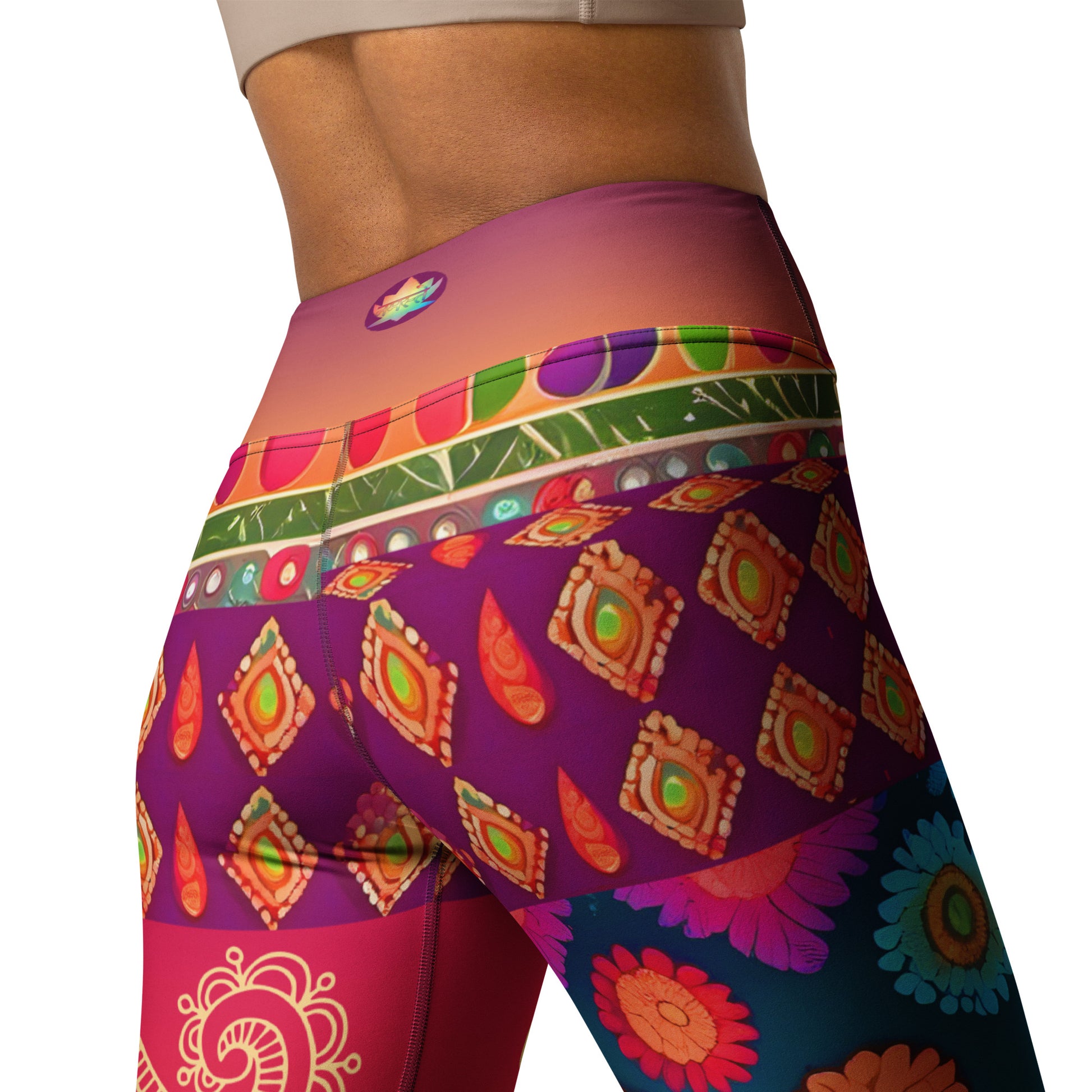 Talla - Athlo Yoga Leggings best workout and yoga pants for women plus size affordable sustainable recycled unique cool funky leggings by Namaste Fashion