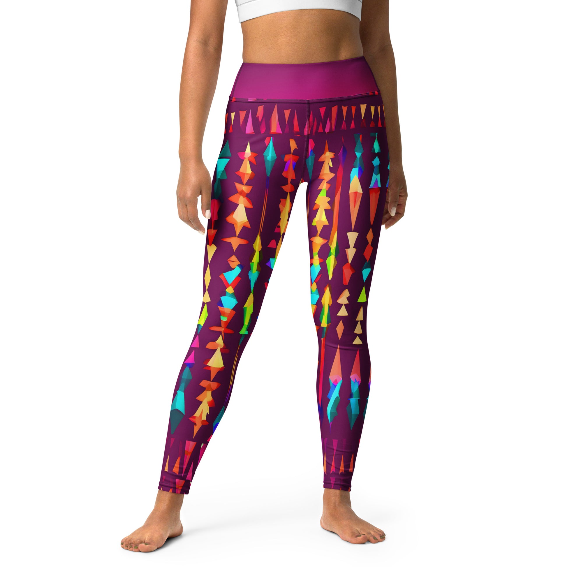 Yuva - Athlo Yoga Leggings best workout and yoga pants for women plus size affordable sustainable recycled unique cool funky leggings by Namaste Fashion