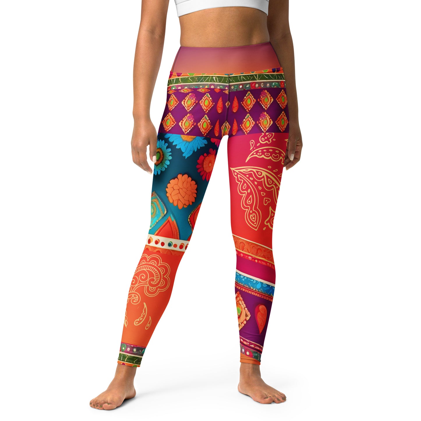 Talla - Athlo Yoga Leggings best workout and yoga pants for women plus size affordable sustainable recycled unique cool funky leggings by Namaste Fashion