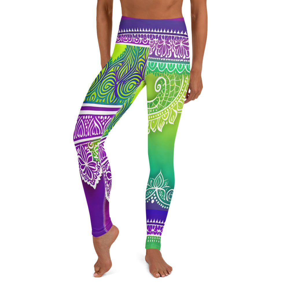 Evani - Athlo / Yoga Leggings best workout and yoga pants for women plus size affordable sustainable recycled unique cool funky leggings by Namaste Fashion