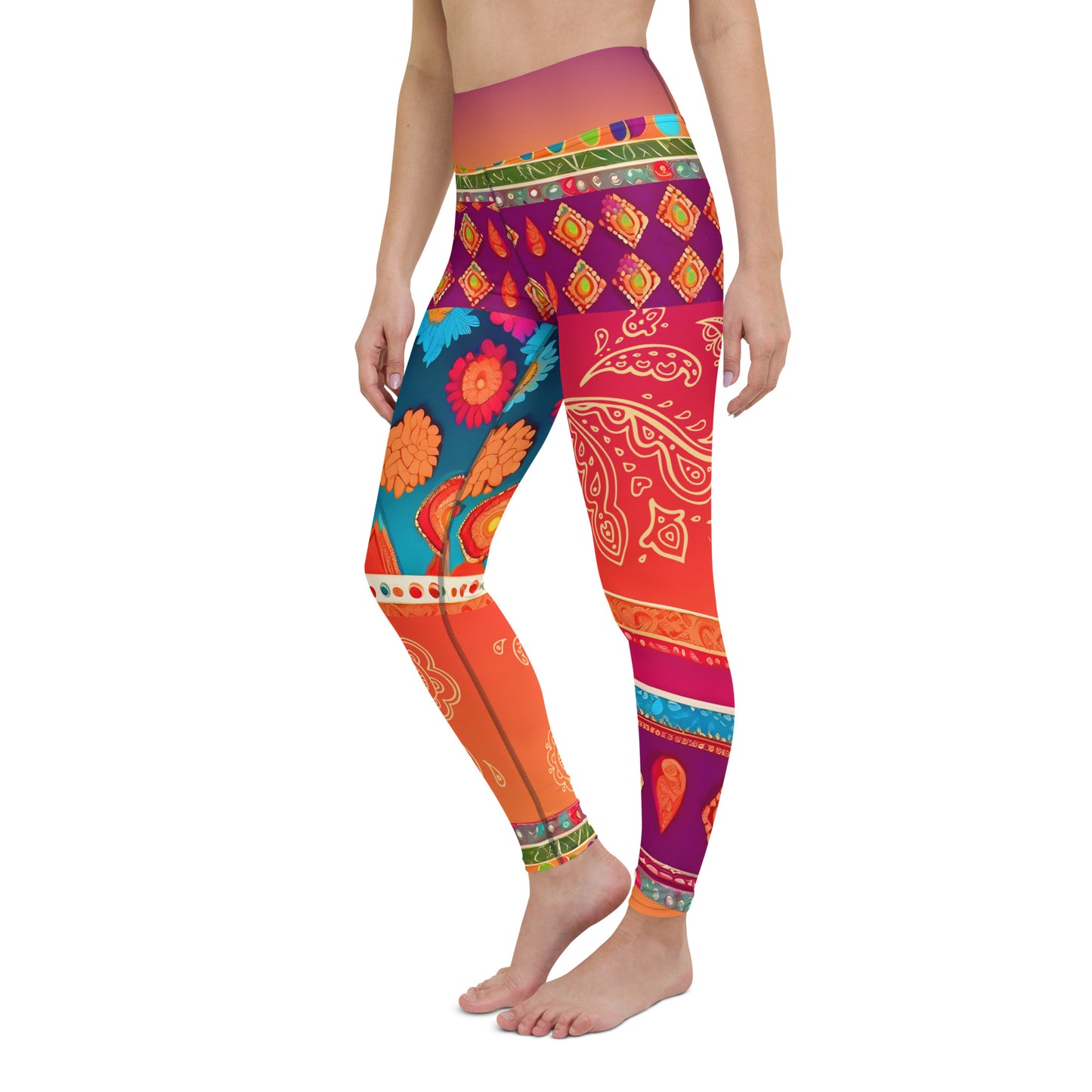 Talla - Athlo Yoga Leggings best workout and yoga pants for women plus size affordable sustainable recycled unique cool funky leggings by Namaste Fashion