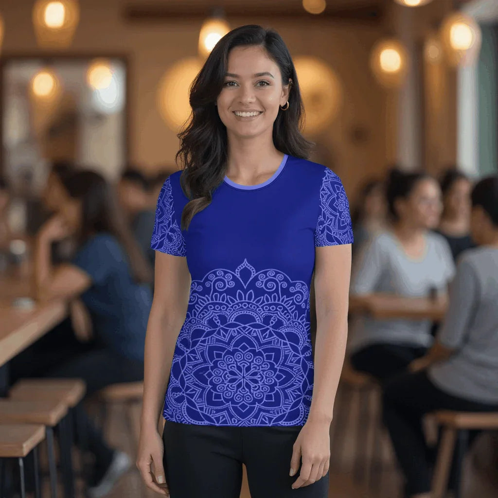 Mix Match - Blue - Athlo Flex Shirt sustainable fashion athleisure includes plus size activewear yoga clothes unique flare leggings shorts dresses one pieces travel wear for ladies