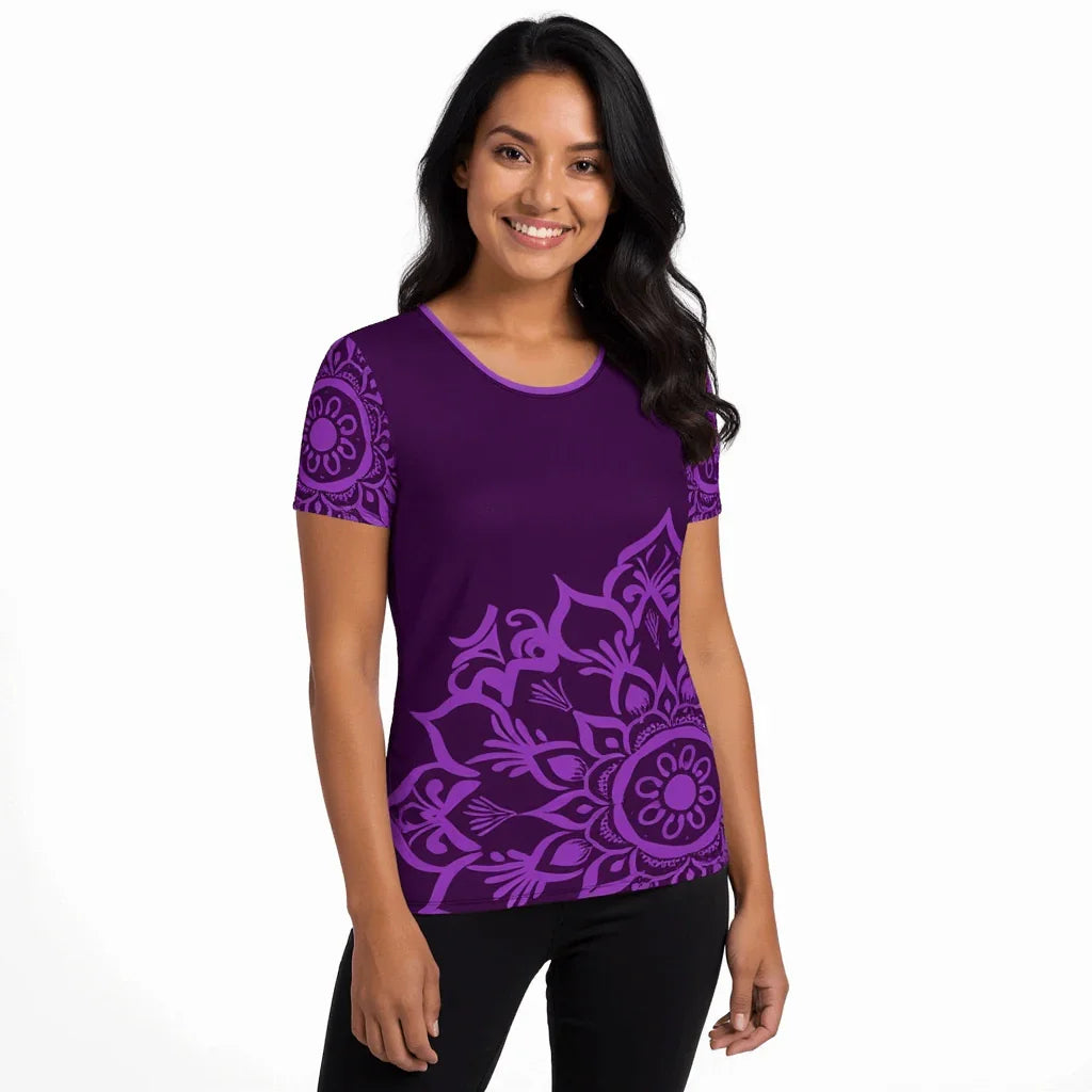 Mix Match - Purple - Athlo Flex Shirt sustainable fashion athleisure includes plus size activewear yoga clothes unique flare leggings shorts dresses one pieces travel wear for ladies