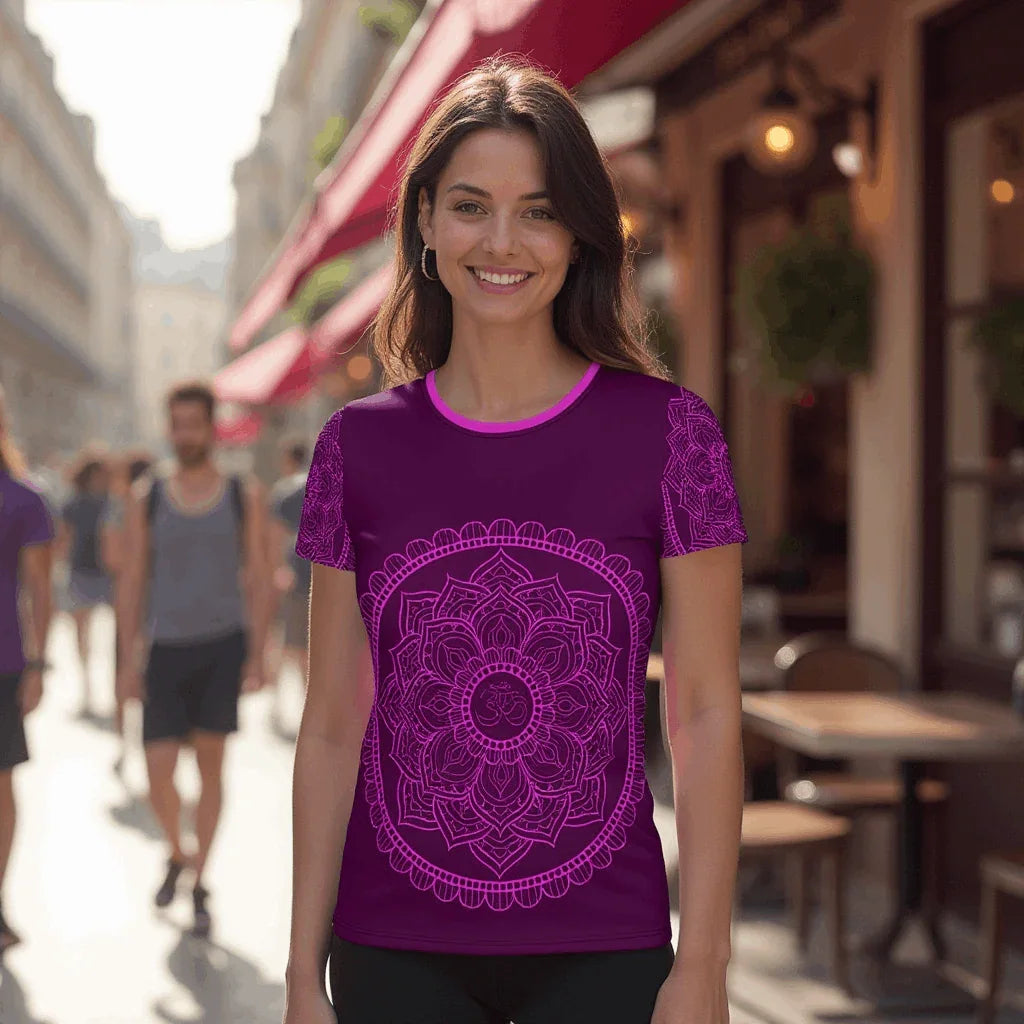 Mix Match - Plum - Athlo Flex Shirt sustainable fashion athleisure includes plus size activewear yoga clothes unique flare leggings shorts dresses one pieces travel wear for ladies