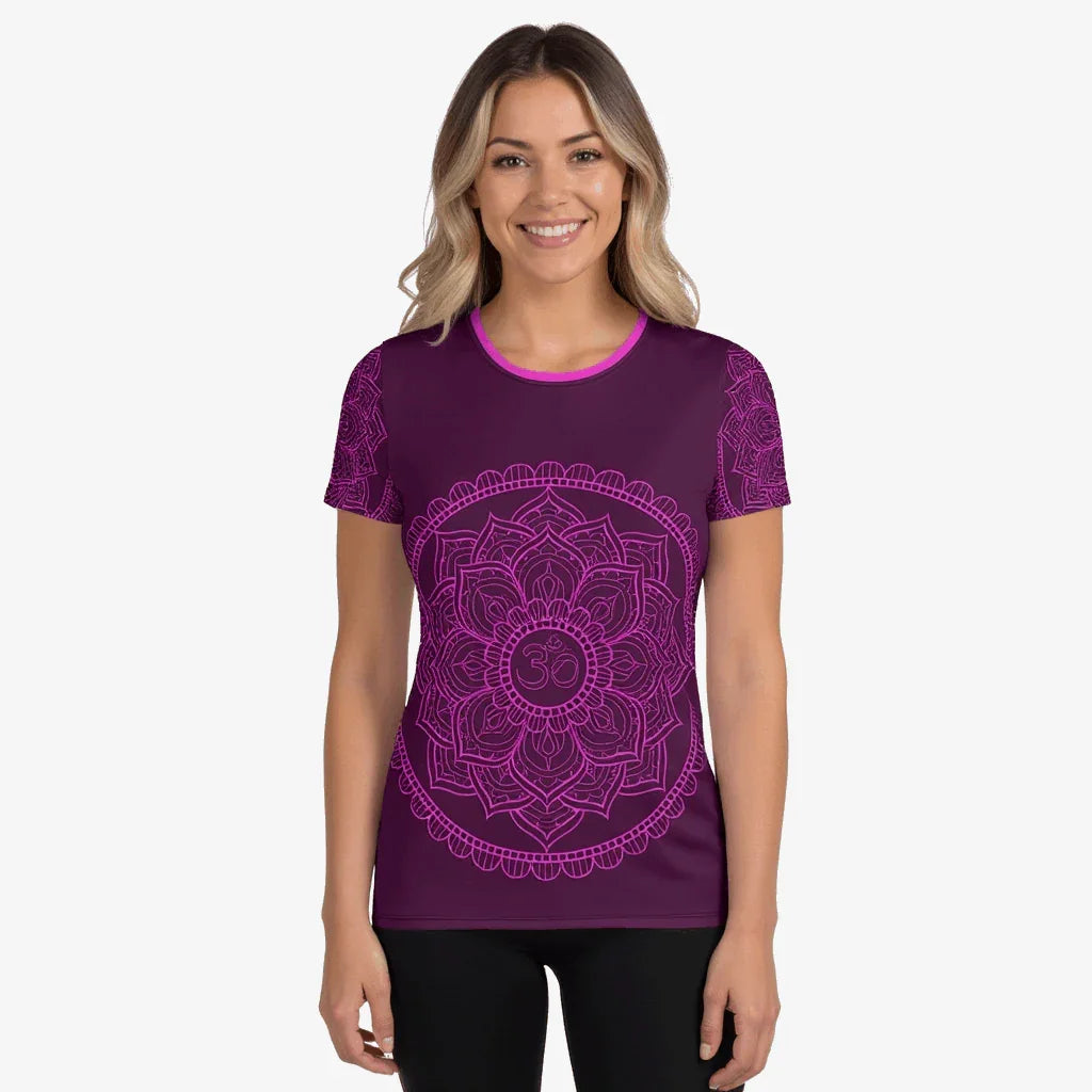 Mix Match - Plum - Athlo Flex Shirt sustainable fashion athleisure includes plus size activewear yoga clothes unique flare leggings shorts dresses one pieces travel wear for ladies