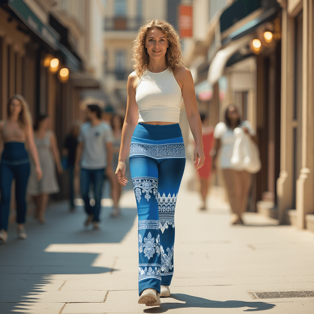 Temar Henna - Athlo Bell Leggings sustainable fashion athleisure includes plus size activewear yoga clothes unique flare leggings shorts dresses one pieces travel wear for ladies